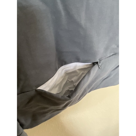 Gray Cropped Pullover Athleisure Jacket Relaxed Fit Soft Top Sportswear - Picture 3 of 7